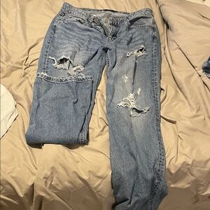 Aeropostale Ripped Blue Boyfriend Jeans